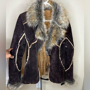Wilson’s Leather leather and suede jacket with faux fur
